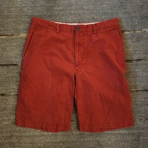 Banana Republic Red Flat Front Men Shorts